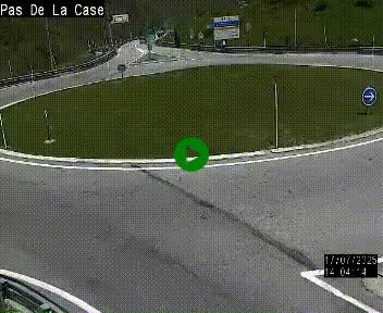 Webcam sur la N22 au niveau du poste frontière entre la France et Andorre à proximité de Pas de la Case à plus de 2000 mètres d'altitude
