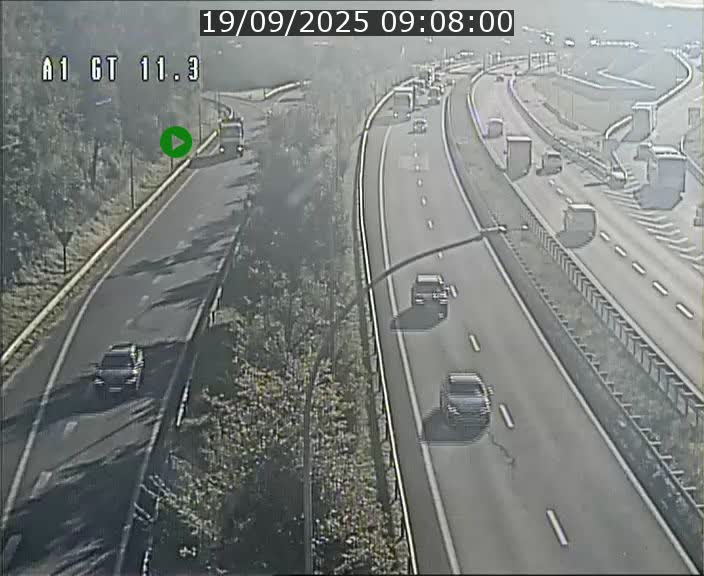 Traffic live webcam Luxembourg Senningerberg - A1 direction Allemagne - BK 11.3