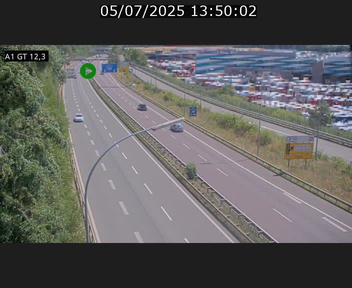 Traffic live webcam Luxembourg Senningerberg - A1 direction Allemagne - BK 12.3