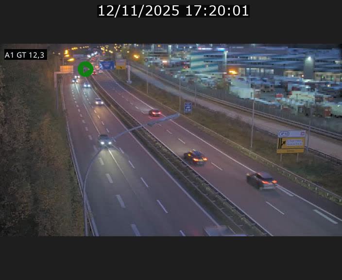 Traffic live webcam Luxembourg Senningerberg - A1 direction Allemagne - BK 12.3