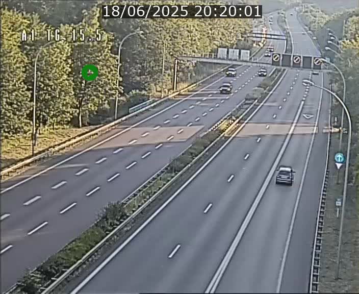 Traffic live webcam Luxembourg Munsbach - A1 direction Luxembourg - BK 15.5