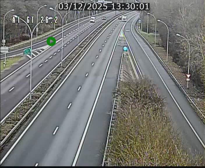 Traffic live webcam Luxembourg Grevenmacher - A1 direction Allemagne - BK 26.2
