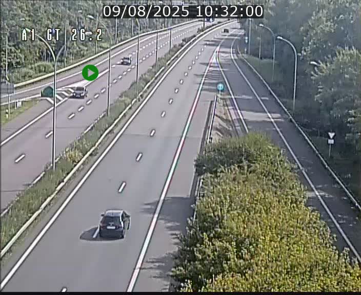 Traffic live webcam Luxembourg Grevenmacher - A1 direction Allemagne - BK 26.2