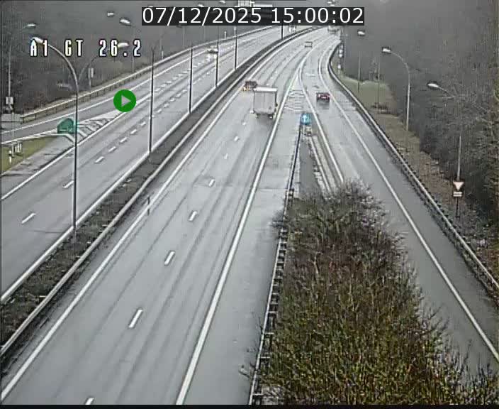 Traffic live webcam Luxembourg Grevenmacher - A1 direction Allemagne - BK 26.2