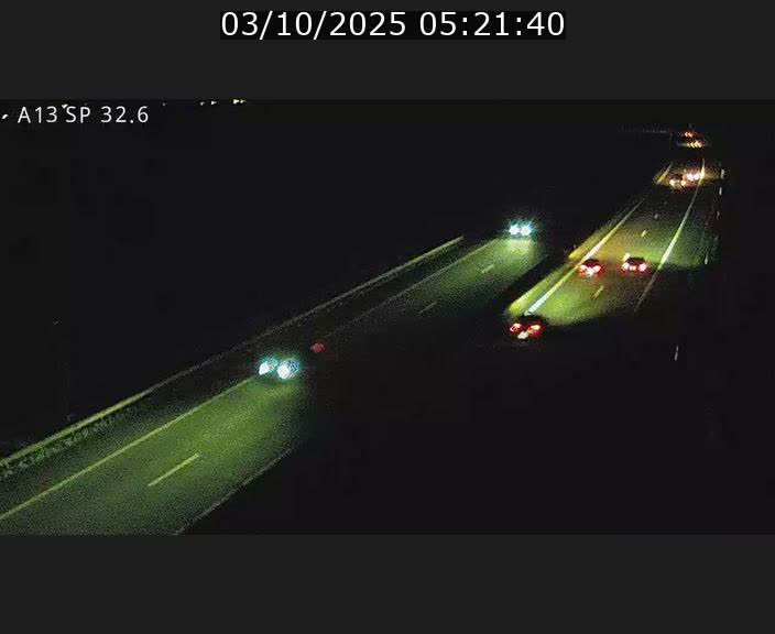 Webcam info trafic A13 à hauteur de Mondorf-les-bains. Vue orientée vers Altwies