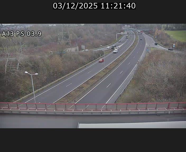 Traffic live webcam Luxembourg Differdange - A13 direction Esch-sur-Alzette - BK 3.9