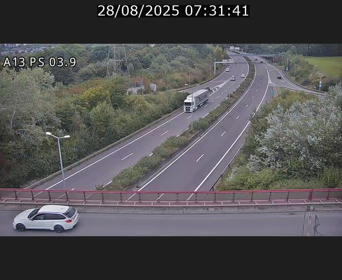 Traffic live webcam Luxembourg Differdange - A13 direction Esch-sur-Alzette - BK 3.9