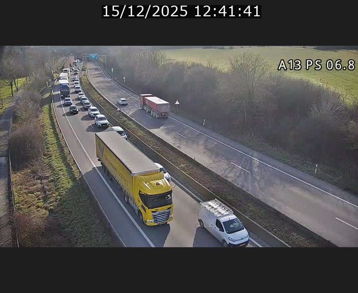 Traffic live webcam Luxembourg Ehlerange - A13 direction Esch-sur-Alzette - BK 6.8