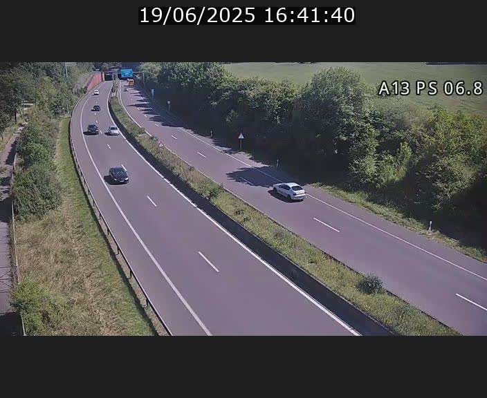 Traffic live webcam Luxembourg Ehlerange - A13 direction Esch-sur-Alzette - BK 6.8