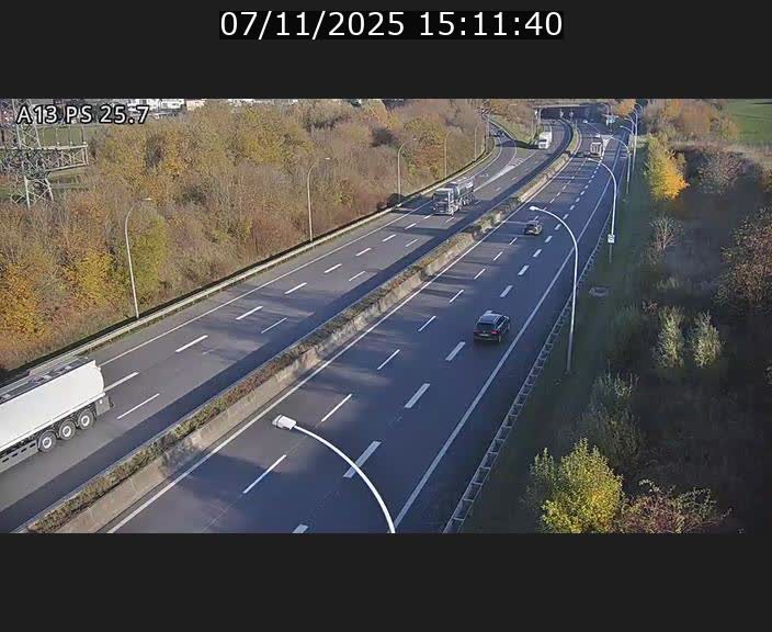 Traffic live webcam Luxembourg Frisange - A13 direction Allemagne - BK 26