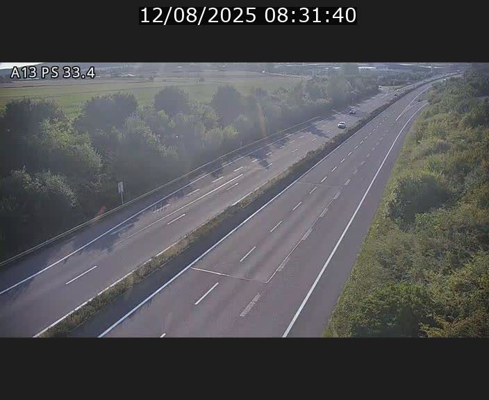 Webcam trafic sur A13 à hauteur de Mondorf-les-Bains en direction d'Altwies