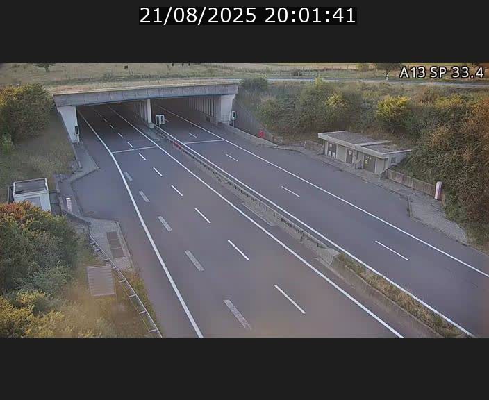 Webcam trafic sur A13 à hauteur d'Altwies en direction de Mondorf-les-bains et en provenance de l'Allemagne