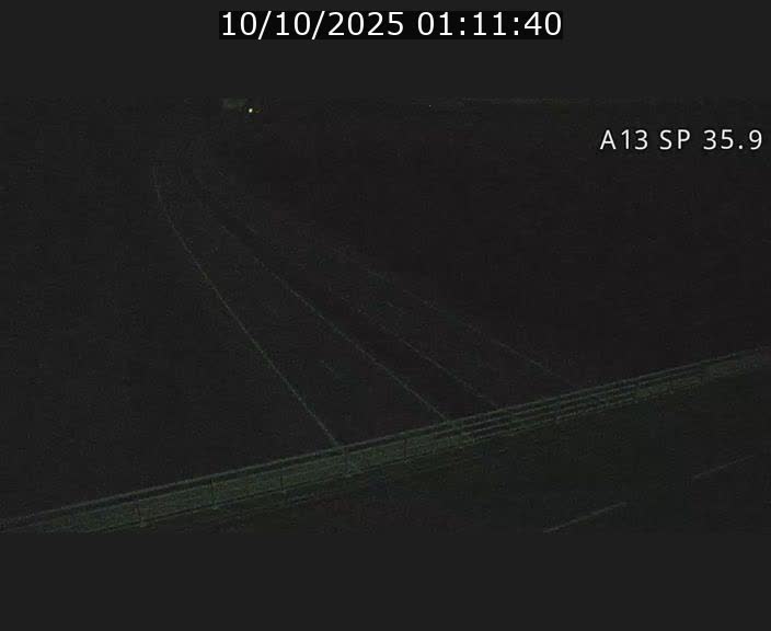 Webcam trafic sur A13 à l'entrée ouest du tunnel Markusbierg à Remerschen. Vue orientée vers Mondorf-les-Bains.
