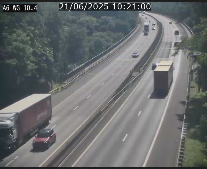 Traffic live webcam Luxembourg Mamer - A6 - BK 10.4 - direction Luxembourg/France/Allemagne