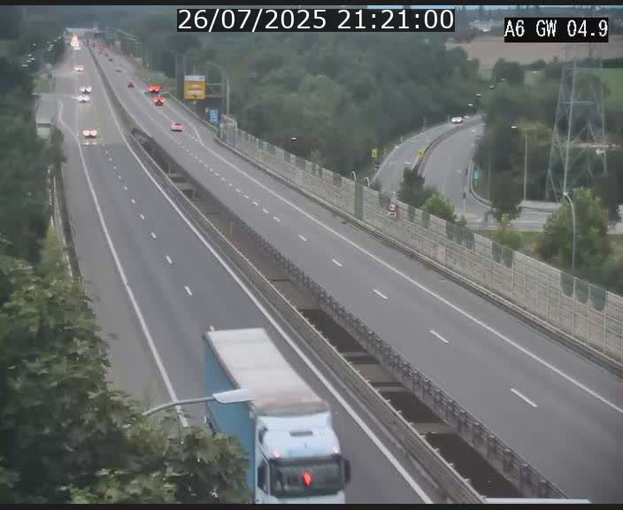 Traffic live webcam Luxembourg Croix de Cessange - A6 - BK 4.9 - direction Belgique