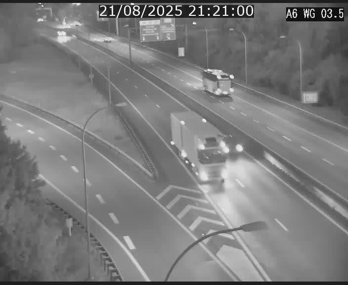 Traffic live webcam Luxembourg - Croix de Cessange - A6 - BK 3.5 - direction France/Allemagne