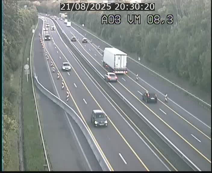 Traffic live webcam Luxembourg Bettembourg - A3 - BK 8.3 - direction France