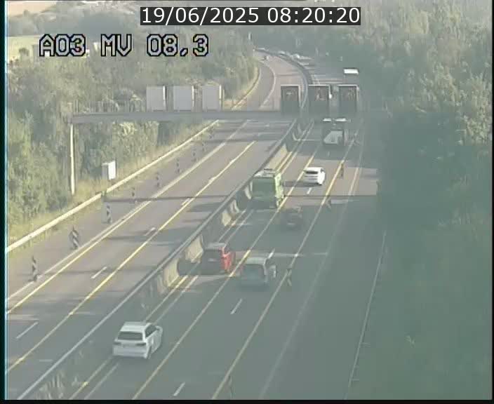 Webcam Autoroute après la Croix de Bettembourg en direction de Luxembourg sur l'A3