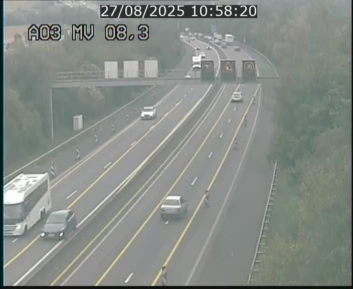 Webcam Autoroute après la Croix de Bettembourg en direction de Luxembourg sur l'A3
