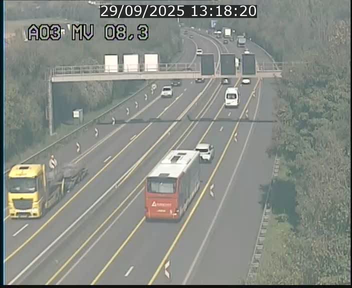 Webcam Autoroute après la Croix de Bettembourg en direction de Luxembourg sur l'A3