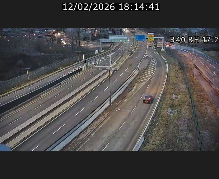 Webcam sur le contournement d'Esch Belval à hauteur de la sortie Université de Luxembourg. Vue orientée vers Luxembourg