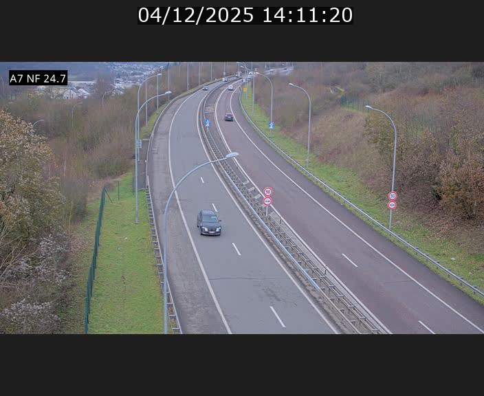 Caméra trafic Luxembourg - A7, Schieren direction Mersch