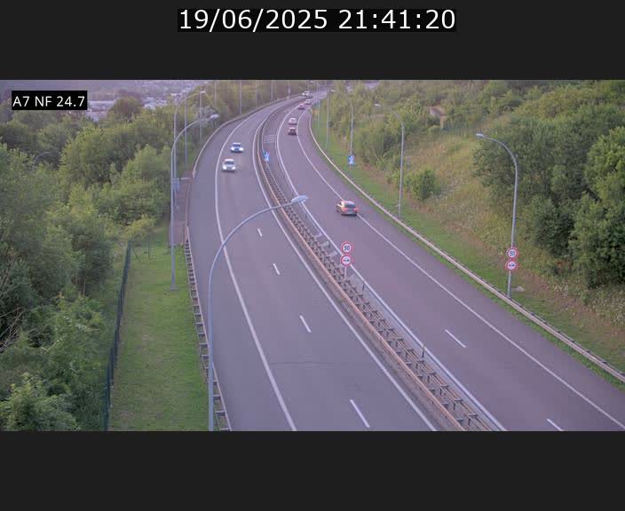 Caméra trafic Luxembourg - A7, Schieren direction Mersch