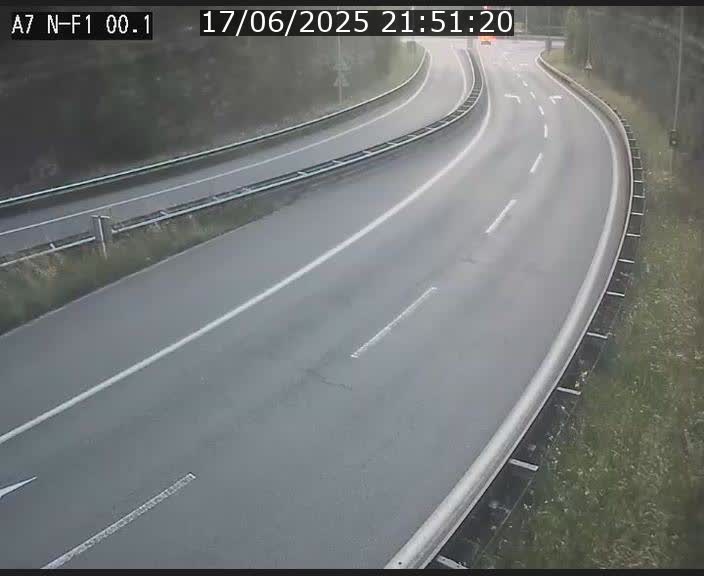 Webcam autoroute Luxembourg A7 située dans la sortie 1 Waldhof, vers la N11, avant le Tunnel Stafelter
