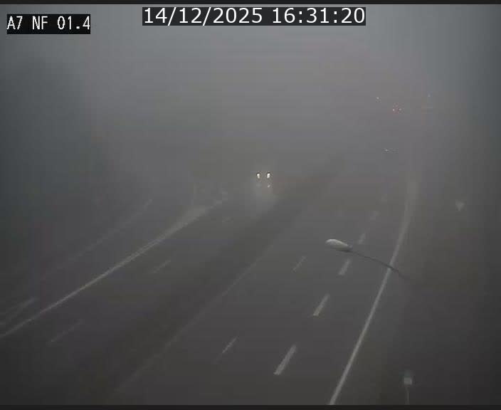 Caméra autoroute Luxembourg A7 - Echangeur Waldhaff - direction Tunnel Stafelter