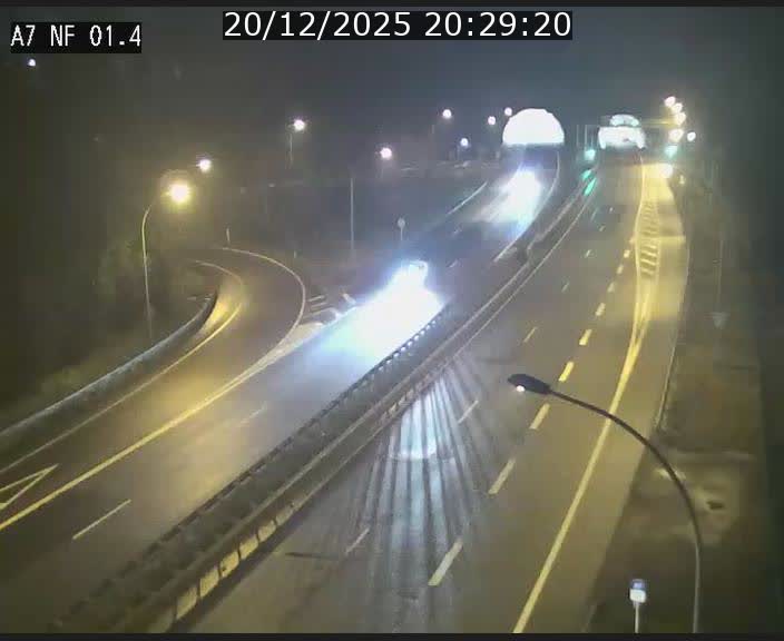Caméra autoroute Luxembourg A7 - Echangeur Waldhaff - direction Tunnel Stafelter
