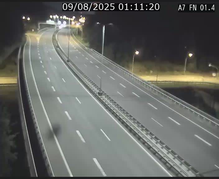 Caméra autoroute Luxembourg A7 - Tunnel Stafelter - direction Echangeur Grünewald