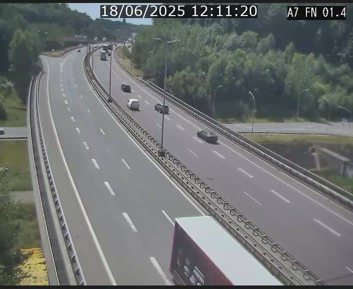 Caméra autoroute Luxembourg A7 - Tunnel Stafelter - direction Echangeur Grünewald