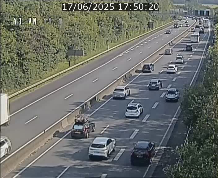 Webcam à la frontière franco-luxembourgeoise, avant la Croix de Bettembourg - BK 11.1 - direction Luxembourg-ville