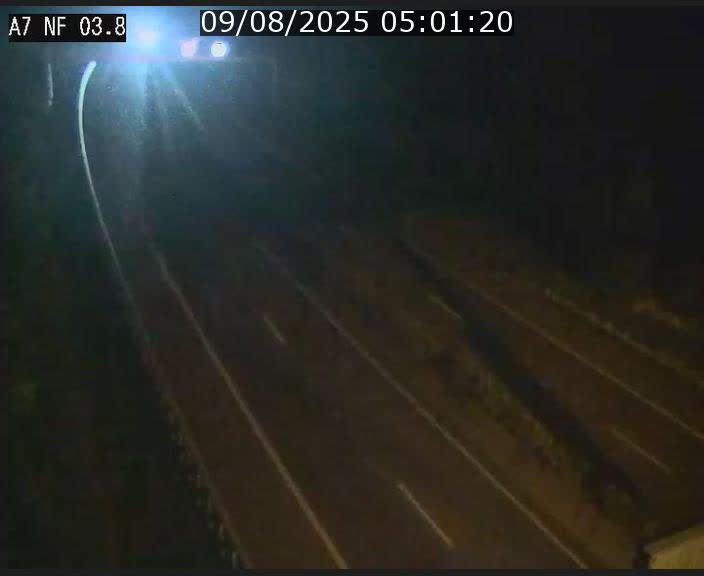 Webcam autoroute A7 au Luxembourg à la sortie du Tunnel Stafelter vers le Nord