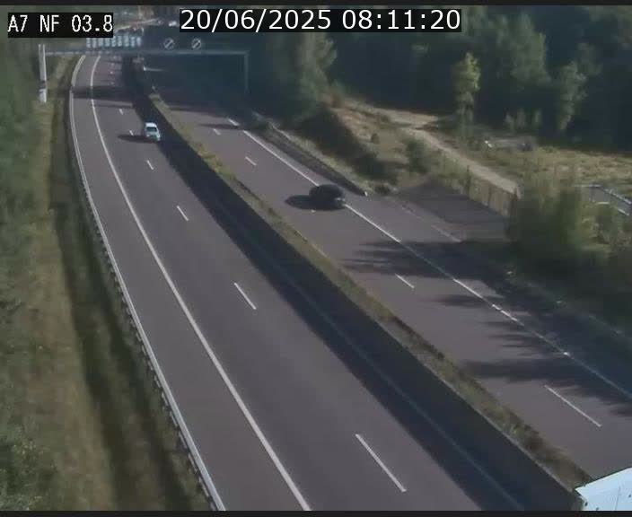 Webcam autoroute A7 au Luxembourg à la sortie du Tunnel Stafelter vers le Nord