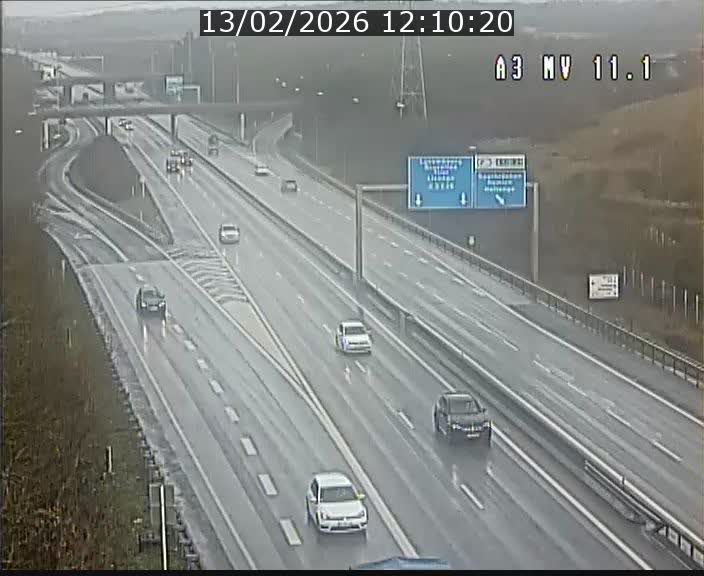 Traffic live webcam Luxembourg Croix de Bettembourg A3 - BK 11.1 - direction Luxembourg-ville