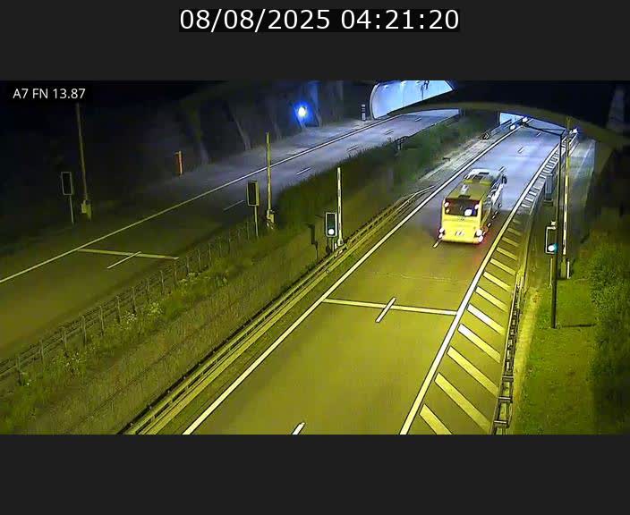 Caméra trafic Luxembourg - A7, Tunnel Gousselerbierg, entrée nord, direction Lorentzweiler