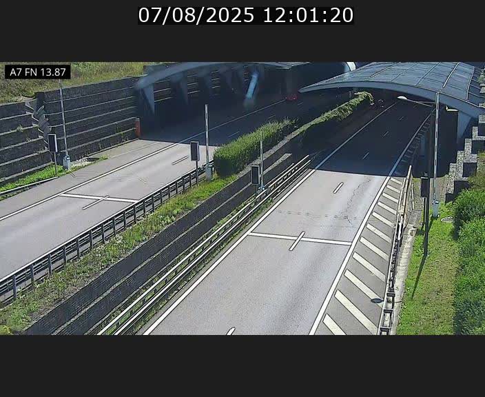 Caméra trafic Luxembourg - A7, Tunnel Gousselerbierg, entrée nord, direction Lorentzweiler
