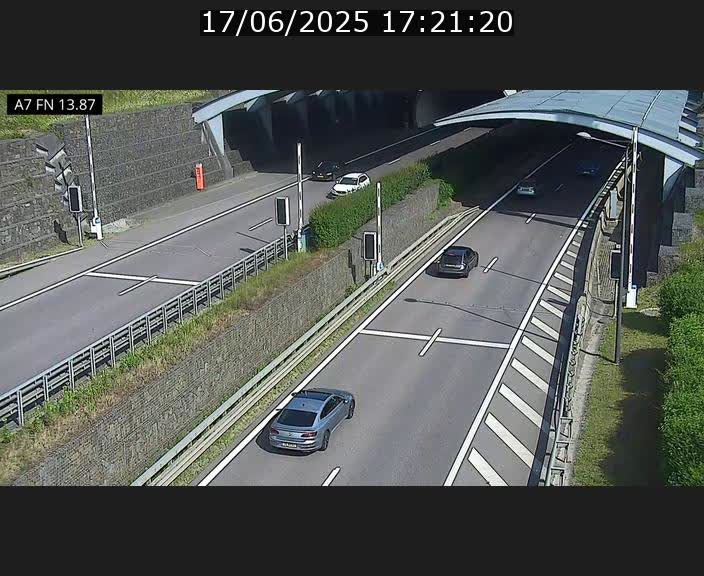 Caméra trafic Luxembourg - A7, Tunnel Gousselerbierg, entrée nord, direction Lorentzweiler