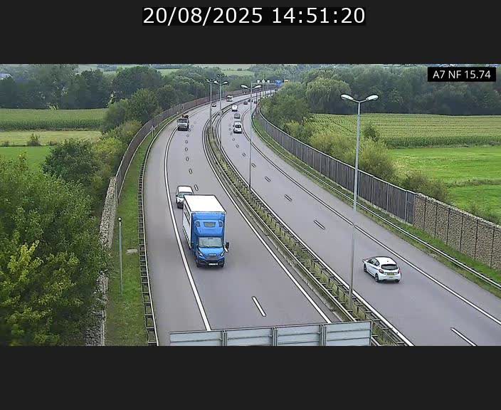 Caméra trafic Luxembourg - A7, Tunnel Mersch, entrée nord, direction Lorentzweiler