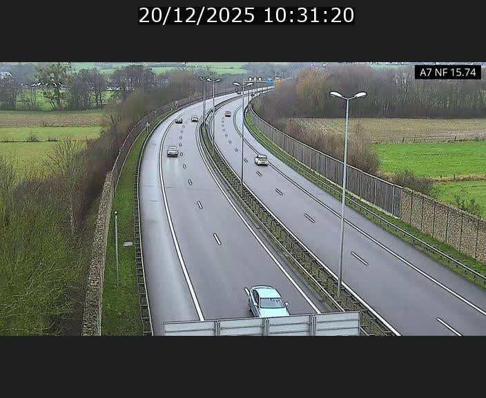 Caméra trafic Luxembourg - A7, Tunnel Mersch, entrée nord, direction Lorentzweiler