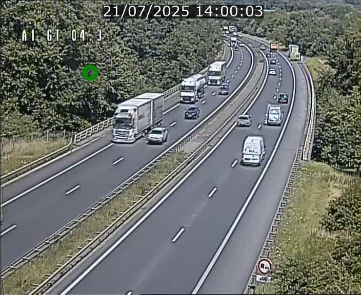 Traffic live webcam Luxembourg Itzig - A1 direction Sandweiler - BK 4.3