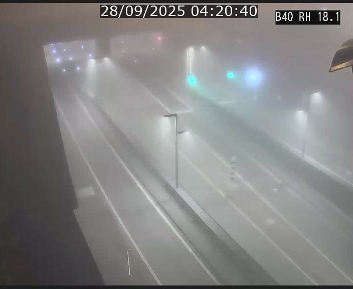 Webcam sur la route de contournement d'Esch-Belval avant le tunnel Central Gate au niveau de la porte de France et du radar fixe