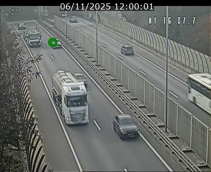 Traffic live webcam Luxembourg Kirchberg - A1 direction Luxembourg-ville - BK 7.7