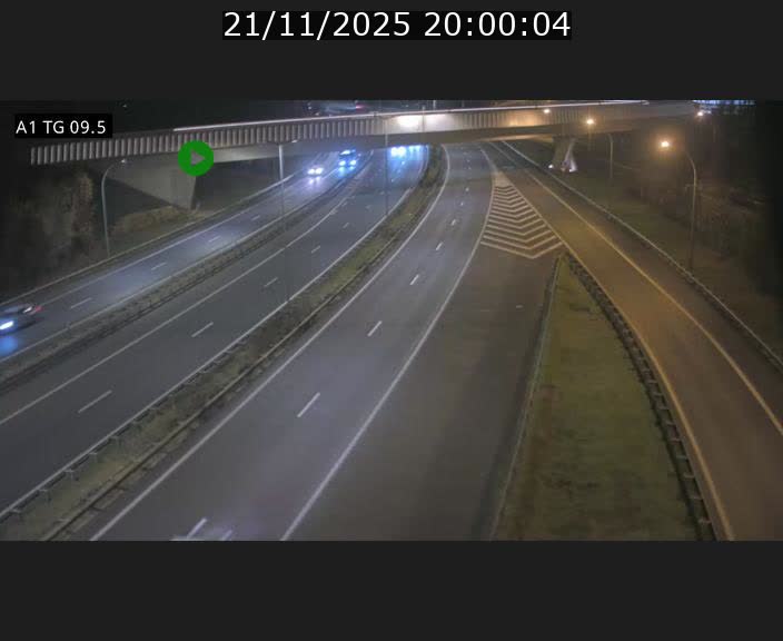Traffic live webcam Luxembourg Jonction Grünewald - A1 direction Luxembourg-ville - BK 9.5