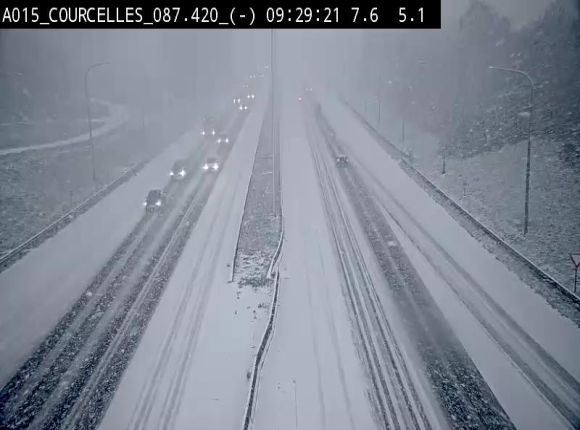 Webcam autoroute Belgique - Viesville - E42 direction Mons - BK 84.35