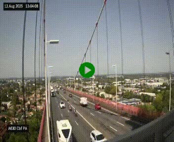 Webcam autoroute sur le périphérique de Bordeaux (A630) au nord de la ville. Caméra située sur le Pont d'Aquitaine.
