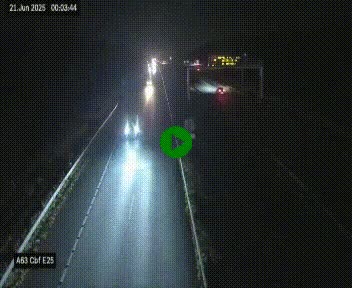 Webcam autoroute A63 en périphérie de Bordeaux au sud-est de la ville, en provenance du bassin d'Arcachon. Vue orientée vers Bordeaux