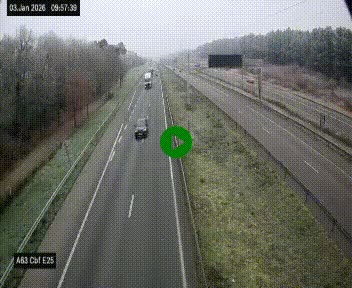 Webcam autoroute A63 en périphérie de Bordeaux au sud-est de la ville, en provenance du bassin d'Arcachon. Vue orientée vers Bordeaux