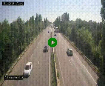 Webcam routière à la fin de la N10, en périphérique ouest d'Angouleme, proche de la jonction avec l'A10
